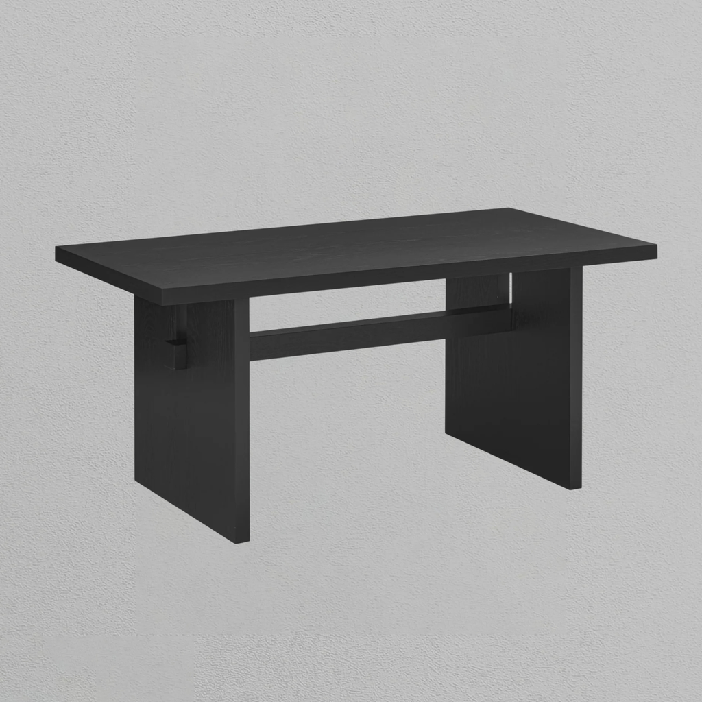 Wood Modern Farmhouse Dining Table Black Oak