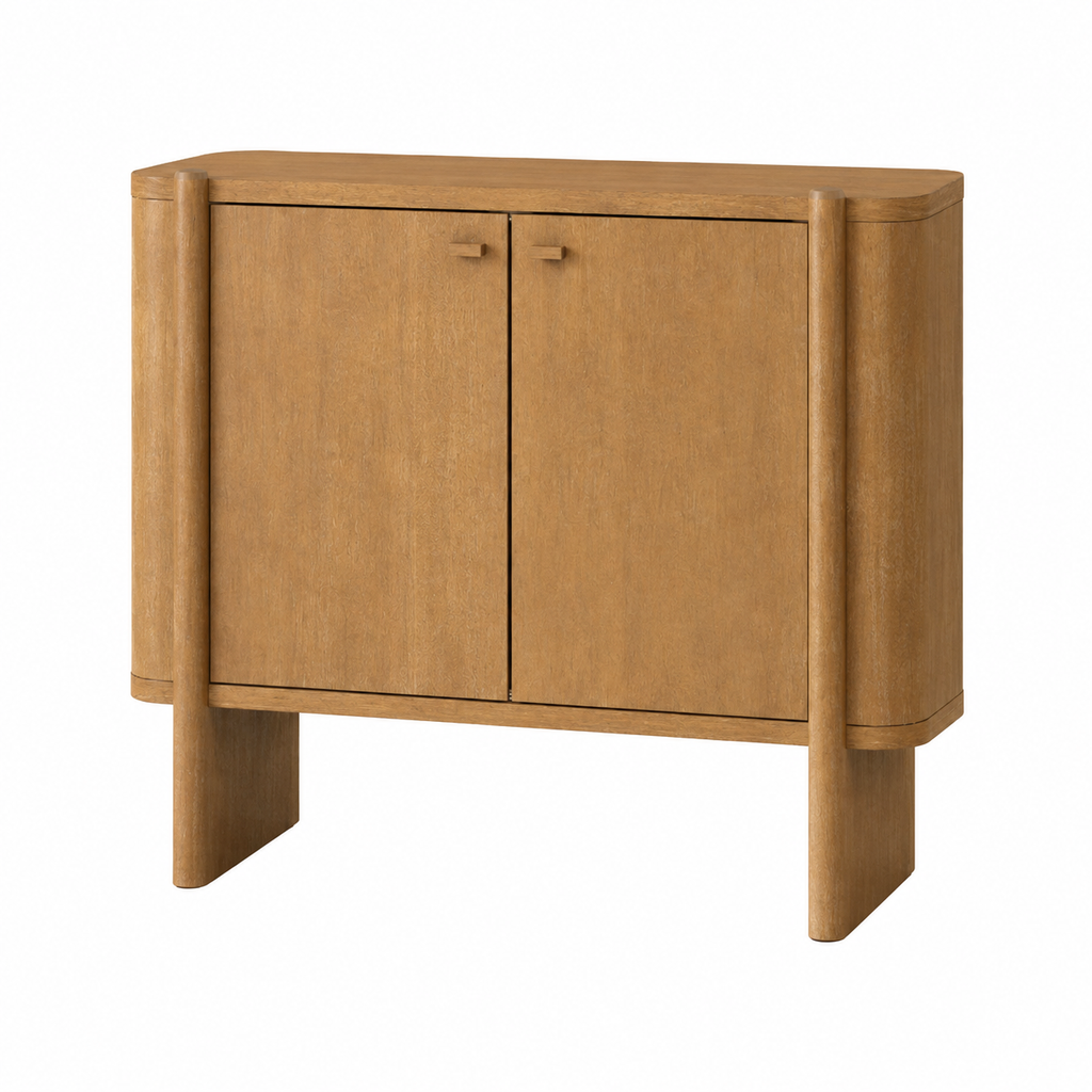 Wood Modern Storage Cabinet - Light Brown