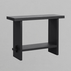 Wood Console Table Black Oak