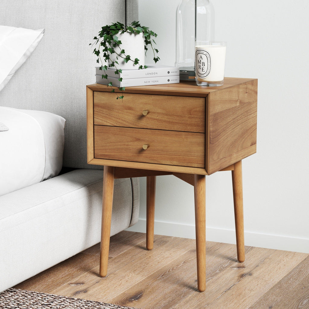 Wood Nightstand - Acacia