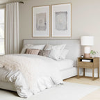 Wood Modern Farmhouse Nightstand with Drawer