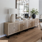 Rattan Oak TV Cabinet