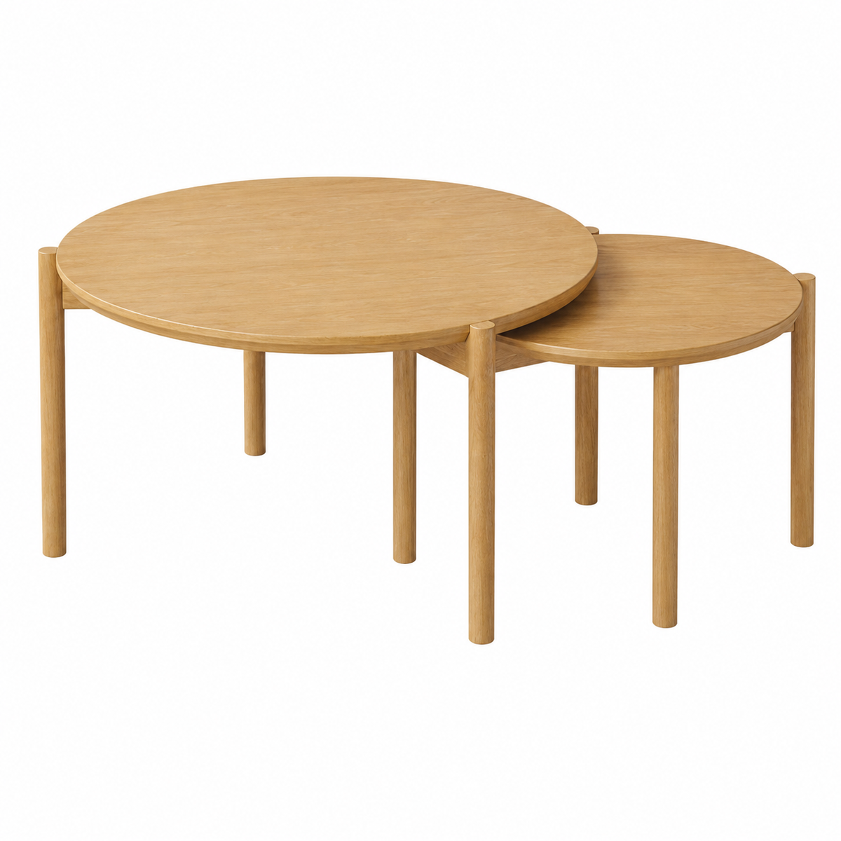 Round Coffee Table - Light Brown