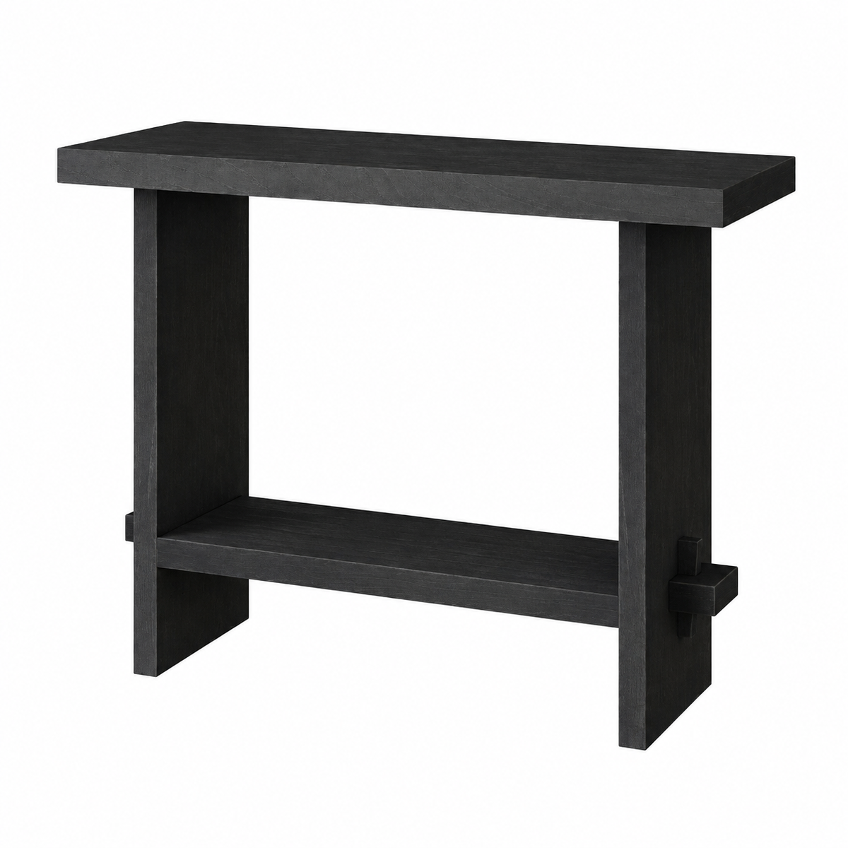 Wood Oak Console Table - Black Oak