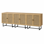Rattan Oak TV Cabinet