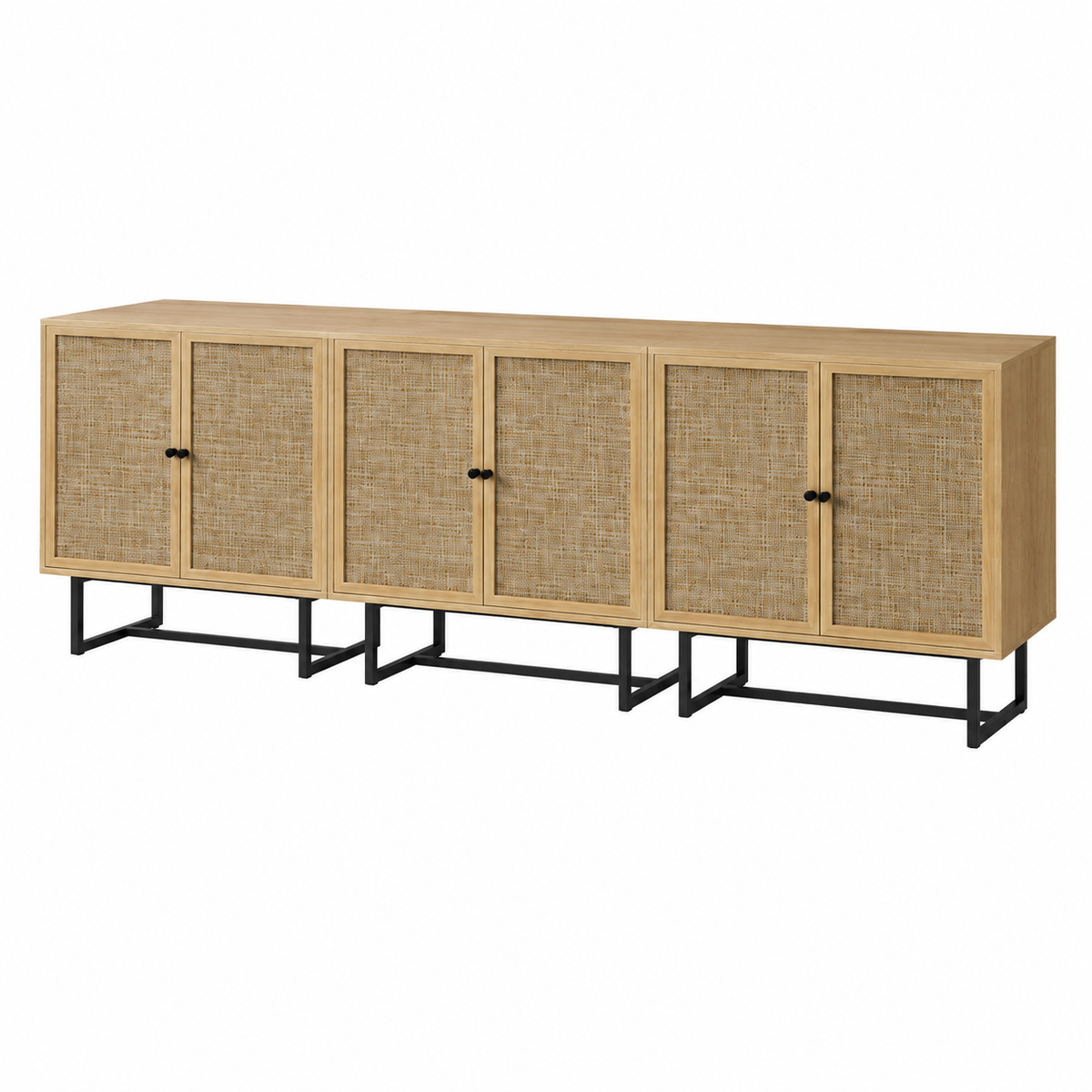Rattan Oak TV Cabinet