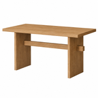 Wood Farmhouse Modern Dining Table - Light Brown