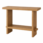 Wood Console Table - Brushed Light Brown