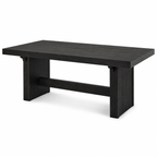 Wood Oak Farmhouse Modern Dining Table - Black Oak